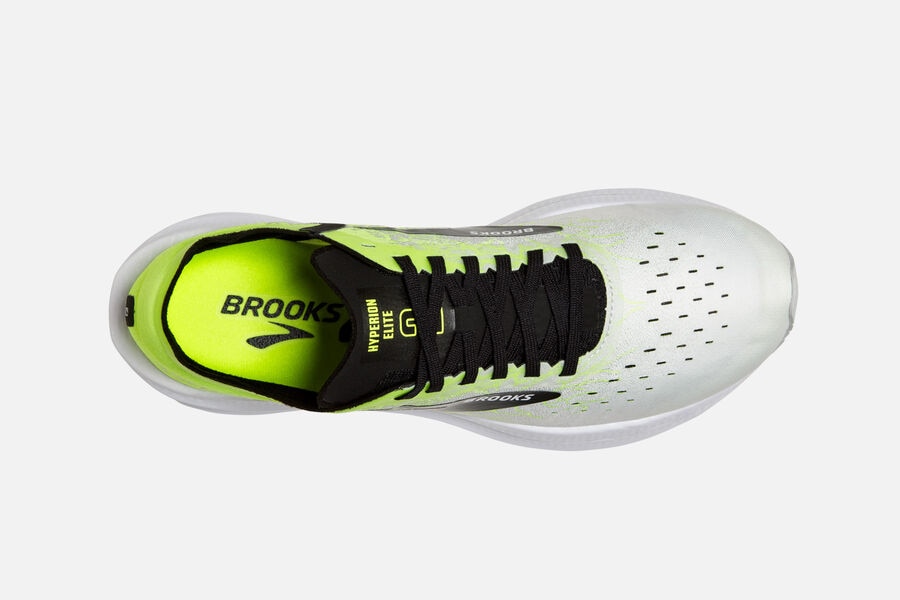 Brooks Israel Hyperion Elite 2 Spikes Shoes Womens - White/Black - IFJ-456809